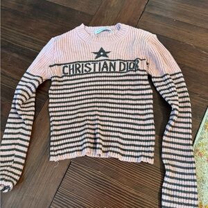 Dior Pink Knit Sweater with Star Design